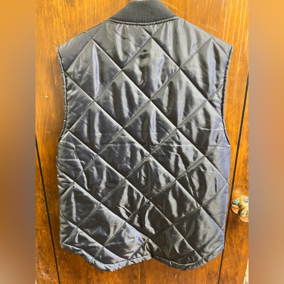 Polar King by Key Puffer Vest Mens Size Medium Black Outdoor Zip Collar Quilted - Picture 6 of 8